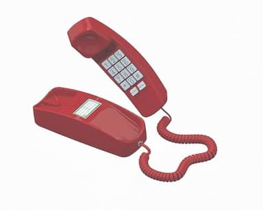 iSoHo Phones Landline Phones for Home - Telephones for Hearing Impaired - Corded Phone for Seniors - Retro Phone - Improved Version of The 1965 Landline Phone - Analog Phone - Big Button, (Red)