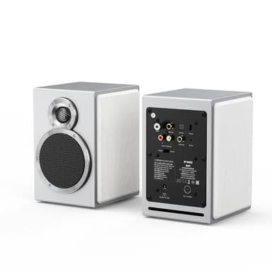 FiiO SA1 High-Fidelity Desktop Speaker. 31-Band PEQ, LDAC Bluetooth,20W2+5W2 Output, Phono Preamp, Wood Fiber Woofer, Aluminum-Magnesium Tweeter (White)