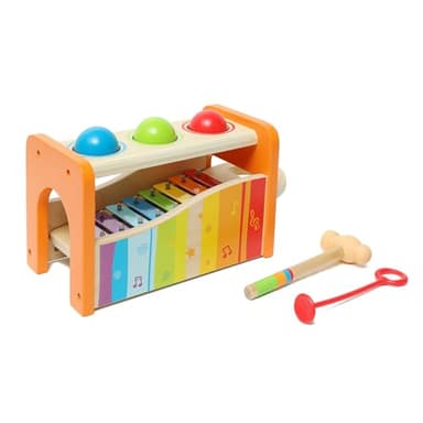 Hape E0305 Pound and Trop Bench Musical Toy (6 Pieces)
