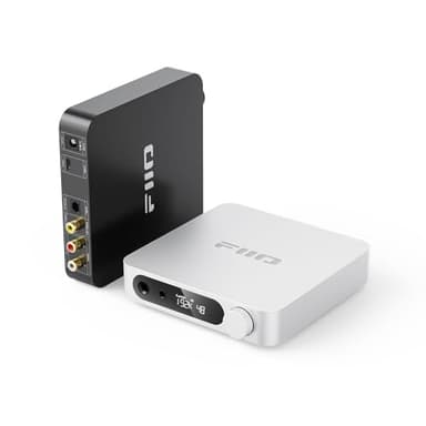 FiiO K11 DAC and Headphone Amplifier for Home Audio or PC, 6.35mm and Balanced 4.4mm, RCA, Coaxial, Optical, 1400mW, 384kHz/24Bit DSD256 (Silver)