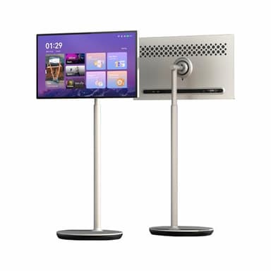 GTUOXIES 32 Inch 4K UHD Mobile Smart TV, 32A4-Go Pro, Portable Touch Screen Monitor, Stereo Speakers, RK3588S Mainboard, Newest System, Full Swivel, Air Lifter, Easy to Install for Home and Business