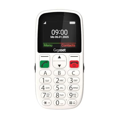 Gigaset GL395 Mobile Phone - Easy Use for Seniors, Large Buttons & SOS Emergency Button - Dust & Splash Proof IP44 Protection Class - Contract Free - 2.2 Inch TFT Colour Display, Pearl White