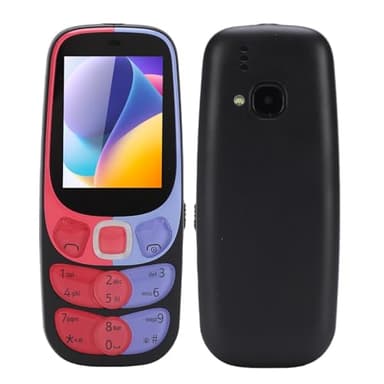 Generic 2G Cell Phone for Seniors, Dual SIM Mobile Phone for Elderly, Old Phone with 2.4in HD Screen, 3000mAh Battery, Large Buttons, 0.13MP Camera, LED Flashlight & Side Key (Black)