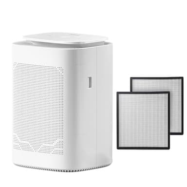 Dehumidifier and Air Purifier Combo HEPA H13 Filter and Negative Air Ion Function,54oz(1600ML) Water Tank with Drain Hose,24hrs Auto-Off Timer,Idea for Bedroom,Bathroom(W)