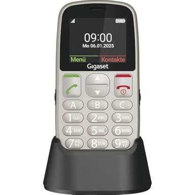 Gigaset GL395 Mobile Phone - Easy Use for Seniors, Large Buttons & SOS Emergency Button - Dust & Splash Proof IP44 Protection Class - Contract Free - 2.2 Inch TFT Colour Display, Titanium