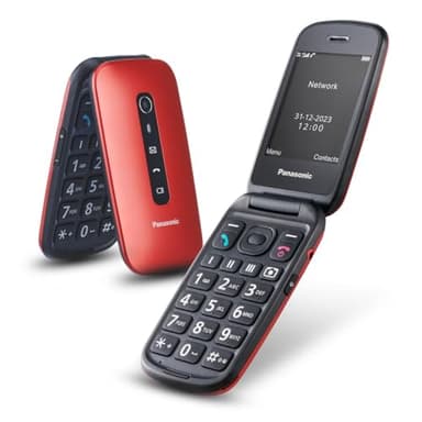 Panasonic KX-TU550EXR 4G Essentials Flip Mobile Phone for the Elderly, 1.2MP Camera, Large 2.8\