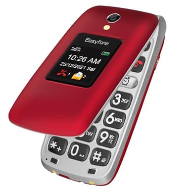 Easyfone Prime-A1 Pro 4G Mobile Phone Senior Mobile Phone Folding Mobile Phone without Contract, Large Button Mobile Phone with 4G and Buttons Emergency Call Function, Torch, 1500 mAh Battery and