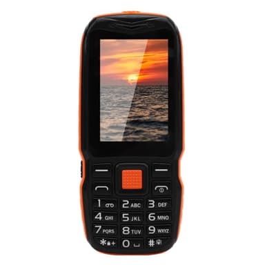 Generic 2G Cell Phone for Seniors, Dual SIM Mobile Phone for Elderly, Old Phone with 2.6in HD Screen, 3000mAh Battery, Large Buttons, 0.13MP Camera, LED Flashlight & Side Key (Orange)