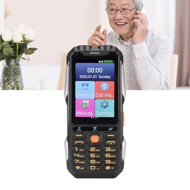 Rugged Mobile Phone 4G LTE for Older People, Unlocked Mobile Phone with Android 7.0, Big Button/18000MAh/LED Flashlight/Loud Sound/Phone with