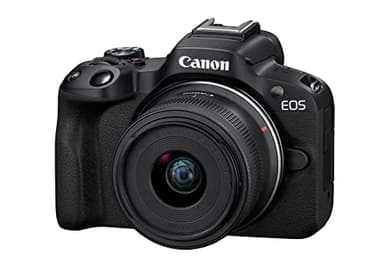 Canon EOS R50 RF-S18-45mm f/4.5-6.3 is STM Mirrorless Camera (Black)- 4K Video Vlogging with 24.2 MP