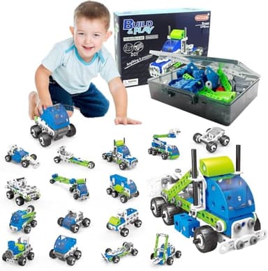 OneAndes 18 in 1 STEM Toys for 5 6 7 8+ Year Old Boy Birthday Gifts Building Kids Ages 4-8 5-7 6-8 Educational Stem Activities Robot Toy Boys 3-6 4-7 Build and Play Construction Set Creative Games