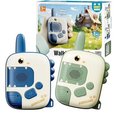 Walkie Talkies Toys for Kids - Dinosaur Toys 2 Pack Birthday Gifts for 3 4 5-7 8 Year Old Boys Toys for 4 5 6 7 8-10 Year Old Boys Outdoor Games