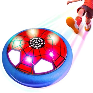 Hover Soccer Ball Indoor Toys,Spider Boy Toys Gifts for Ages 4 5 6 7 8 10 12 Years Old,Air Floating Soccer Toy with LED Lights Foam Bumper,Kids Soccer Toys Birthday Gifts for Boys Girls (1 Pack)