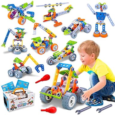167PCS Building Kit STEM Toys for 5 6 7 8+ Year Old Boys Girls Educational Autism Sensory Toy Building Set Stem Projects for Kids Ages 3-5 4-8 8-12 Creative Learning Games Steam Activities Gifts