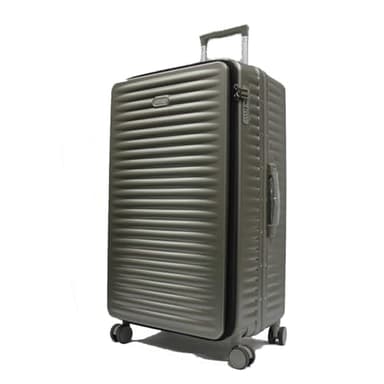 30 inch Tall Trunk Rangy Polycarbonate Aluminium Frame with Anti-theft zipper Front Opening Luggage TSA Lock (Champagne)