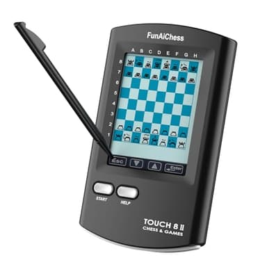 FunAiChess Portable Travel Chess Set Mini Touch Electronic Chess Board Chess Computer for Adults, Kids, and Beginners for Chess Enthusiasts and Outdoor Adventures