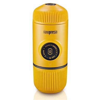 WACACO Nanopresso Portable Espresso Maker, Upgrade Version of Minipresso, 18 Bar Pressure, Mini Travel Coffee Machine, Manually Operated, Perfect for Camping and Hiking (Yellow)